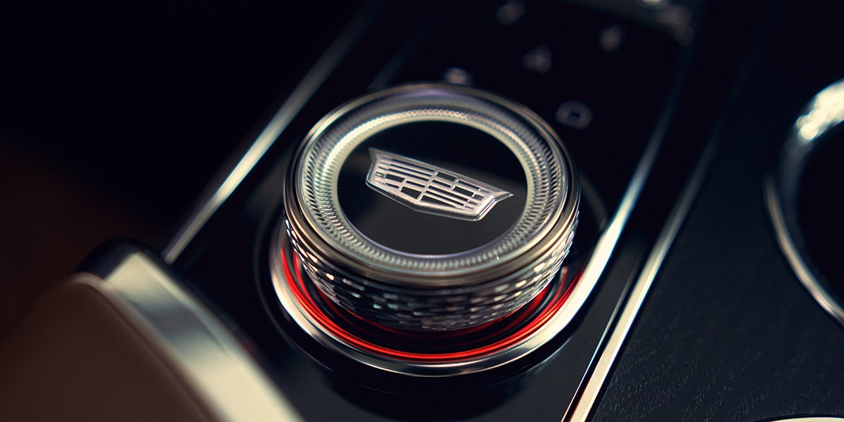 Cadillac Rotary Controller on the Center Console of a 2027 Cadillac LYRIQ.