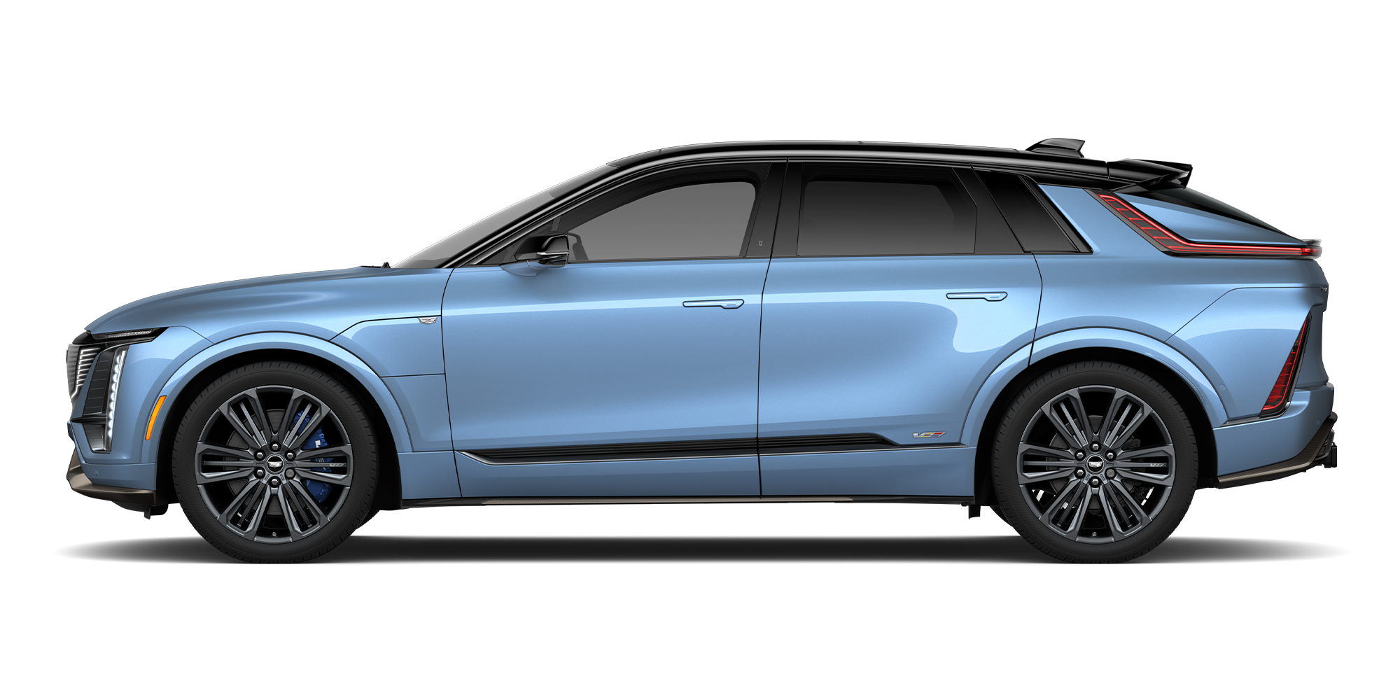 2027 Cadillac LYRIQ-V Premium With a Front Three-Quarter Exterior View.