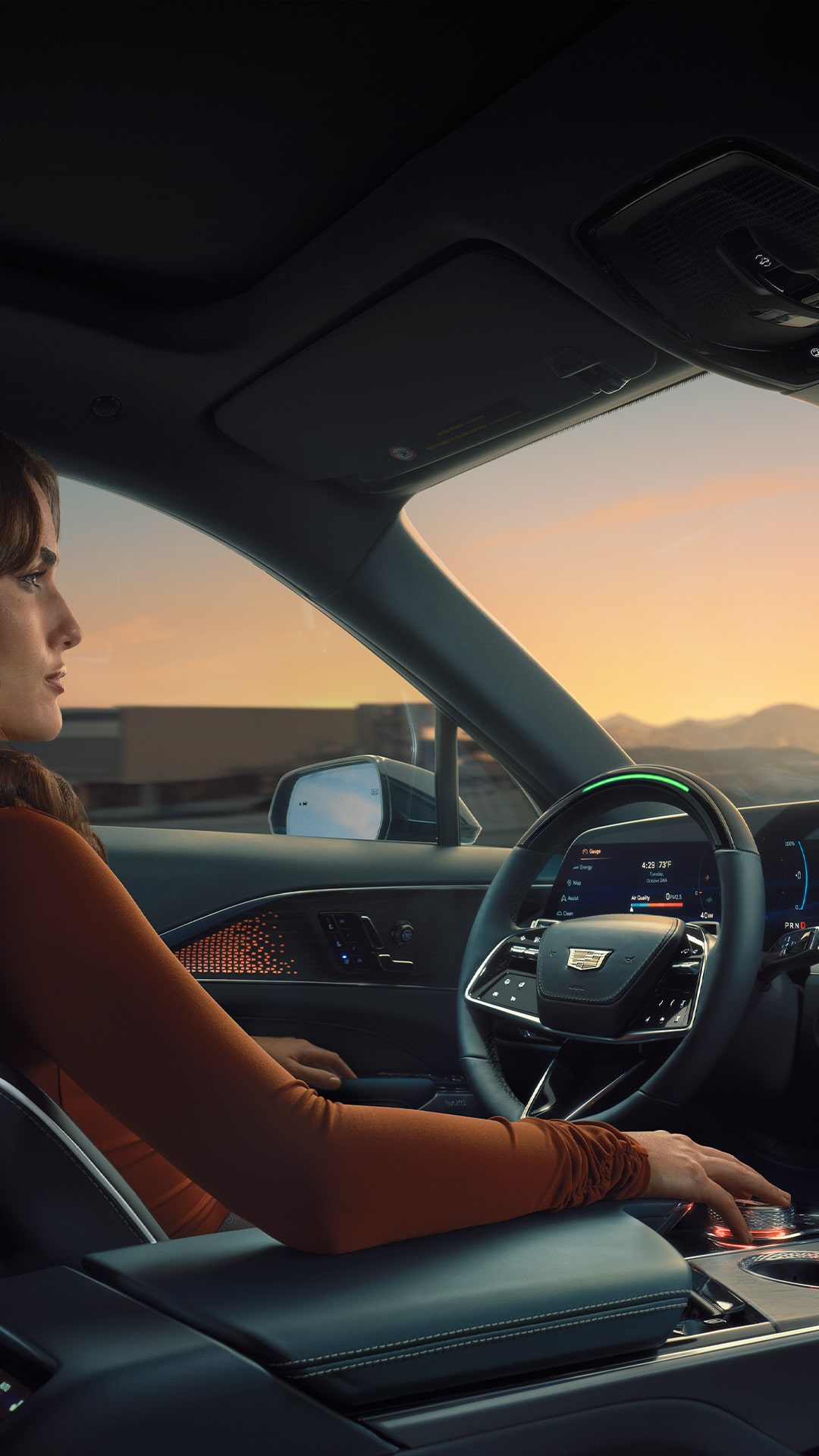 2027 Cadillac LYRIQ Interior With Super Cruise Hands-Free Driver Assistance Technology and a 33-Inch LED Display.
