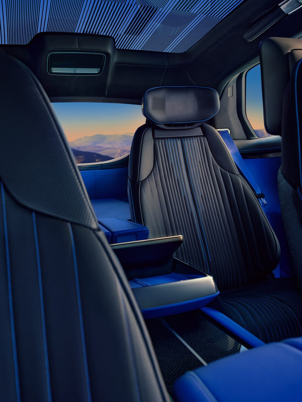 Sièges de la berline électrique luxueuse Cadillac CELESTIQ.