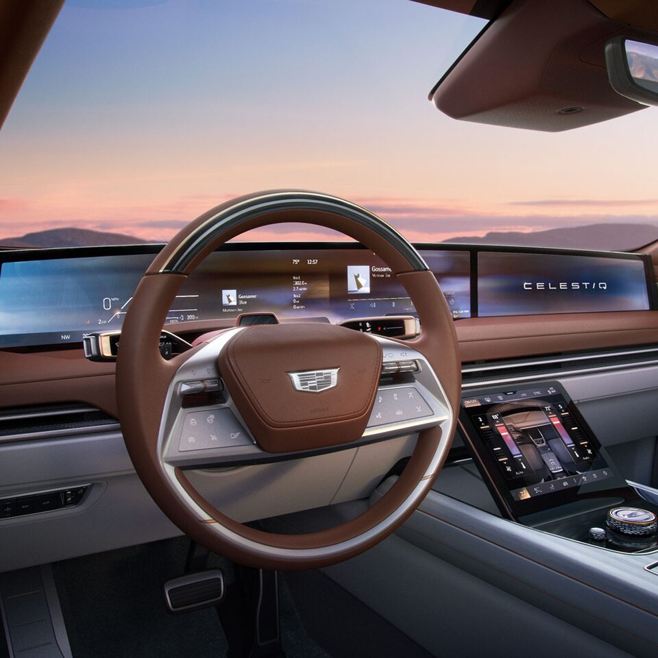 Interior seats of the Cadillac CELESTIQ.
