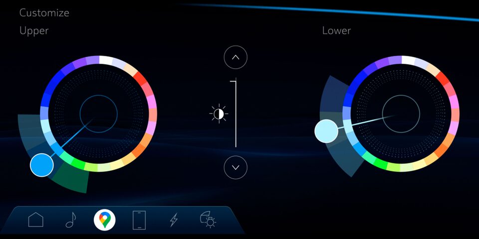 Ambient lighting options.