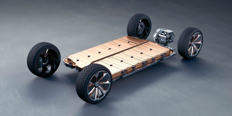 2023 Cadillac LYRIQ view of Ultium battery.