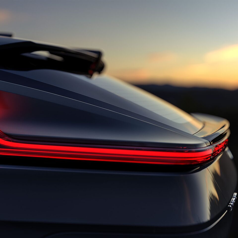 Vue latérale des feux arrière du Cadillac LYRIQ.