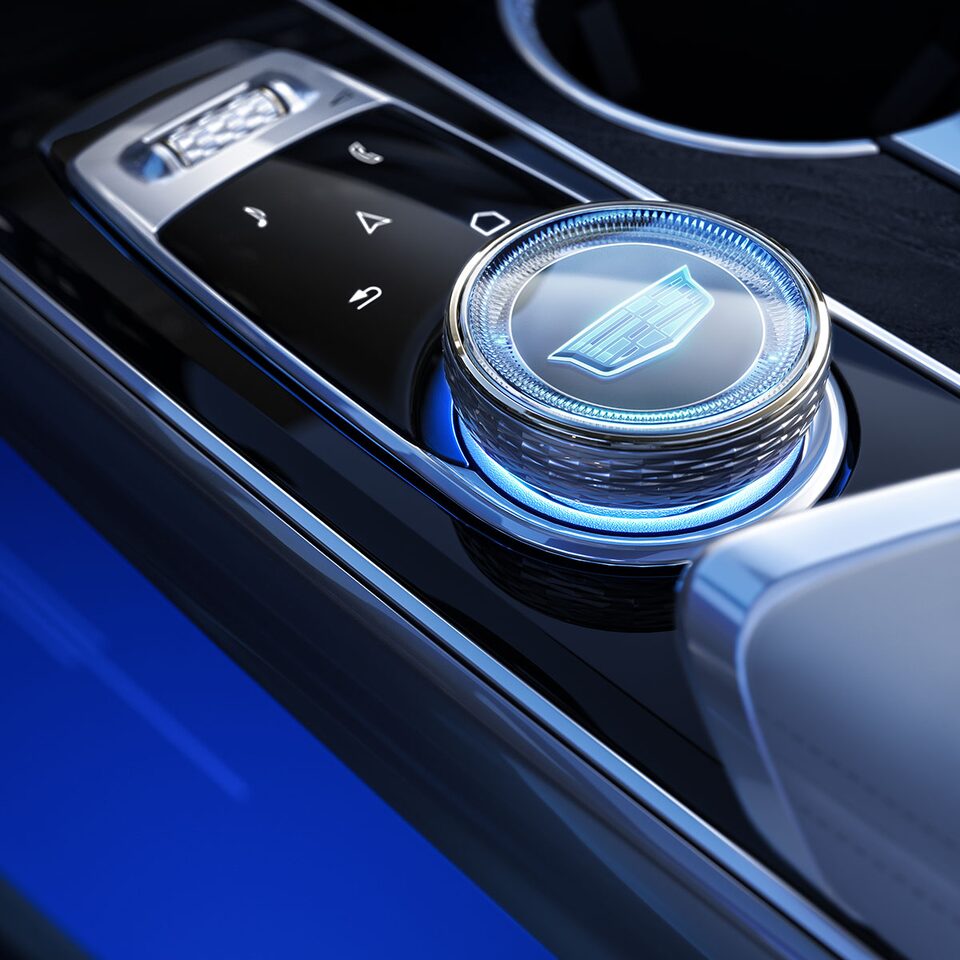 Commande rotative du Cadillac LYRIQ.