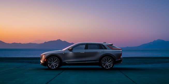 Cadillac LYRIQ left side profile shot.