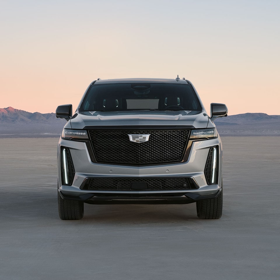 Vue avant du Cadillac Escalade de série V.