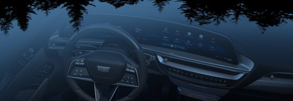 Interior view of future Cadillac vehicle.