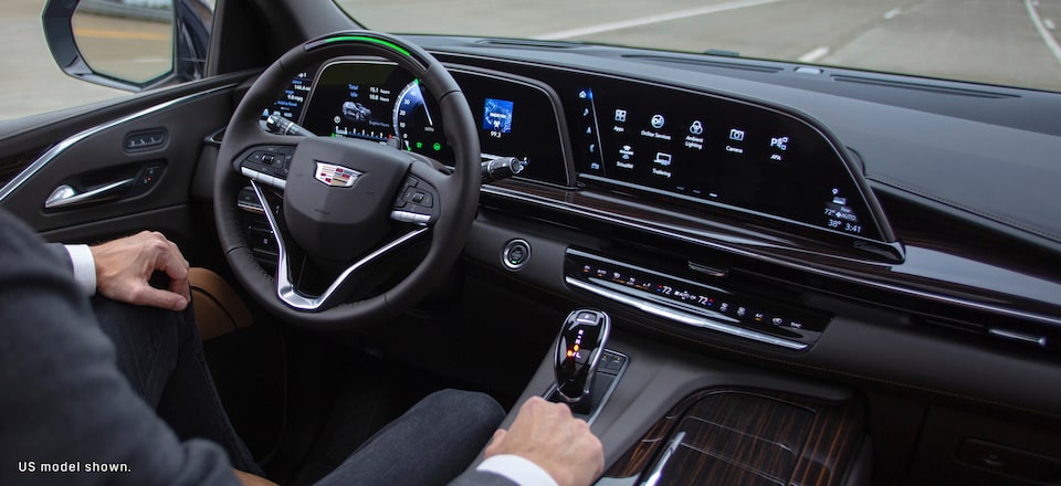 The Cadillac interior, features groundbreaking innovation.