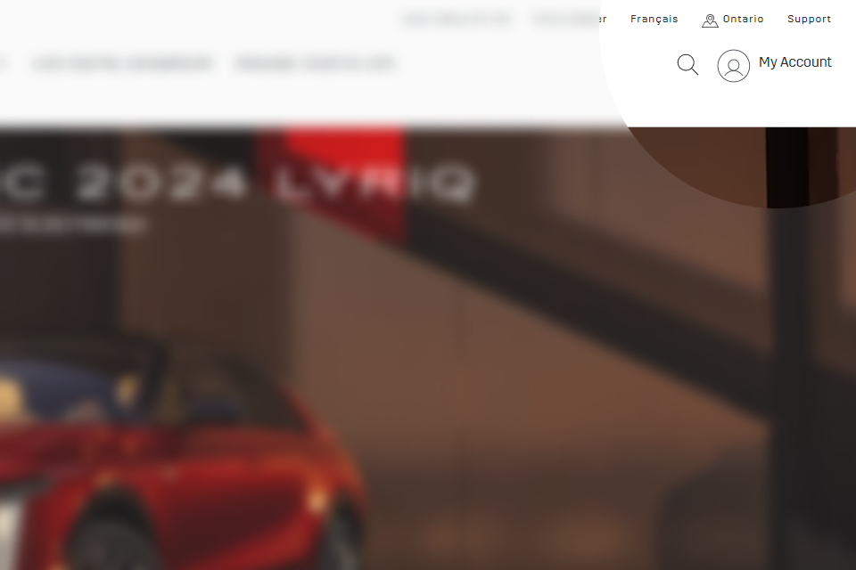 Sign in to your Cadillac account.