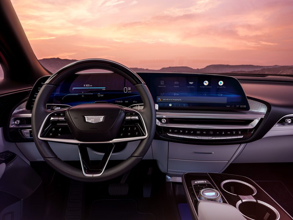 Cadillac LYRIQ front interior.