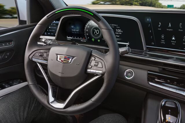 Man using the Cadillac Super Cruise Function.