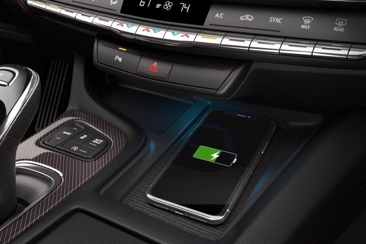 2020 Cadillac CT5 Sedan Interior Wireless Charging.