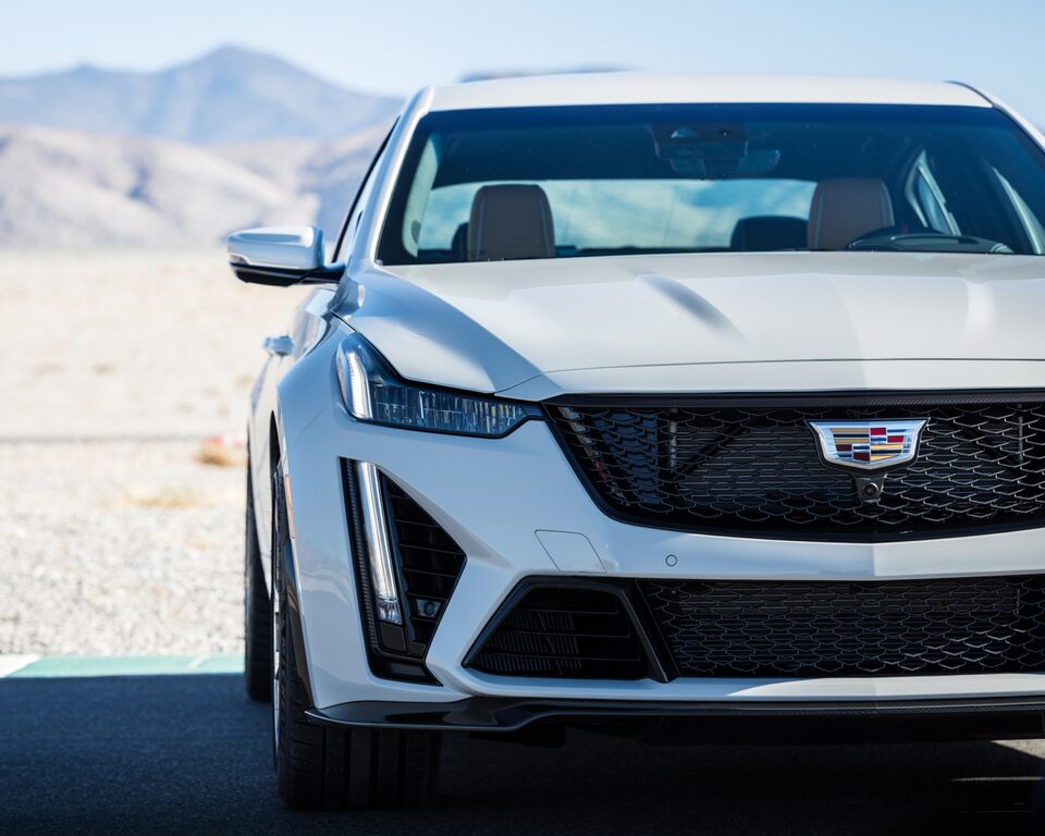 Front view of the 2022 Cadillac CT5-V Blackwing.