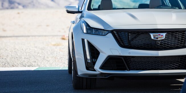 Front view of the 2022 Cadillac CT5-V Blackwing.