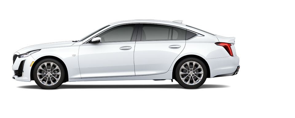 Left profile view of the 2022 Cadillac CT5.