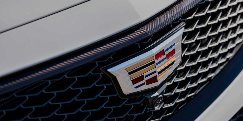 2023 CT5-V Carbon Fibre package featuring the Cadillac logo.