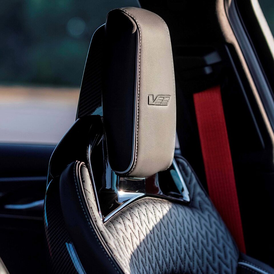 2023 Cadillac CT5-V seat headrest.