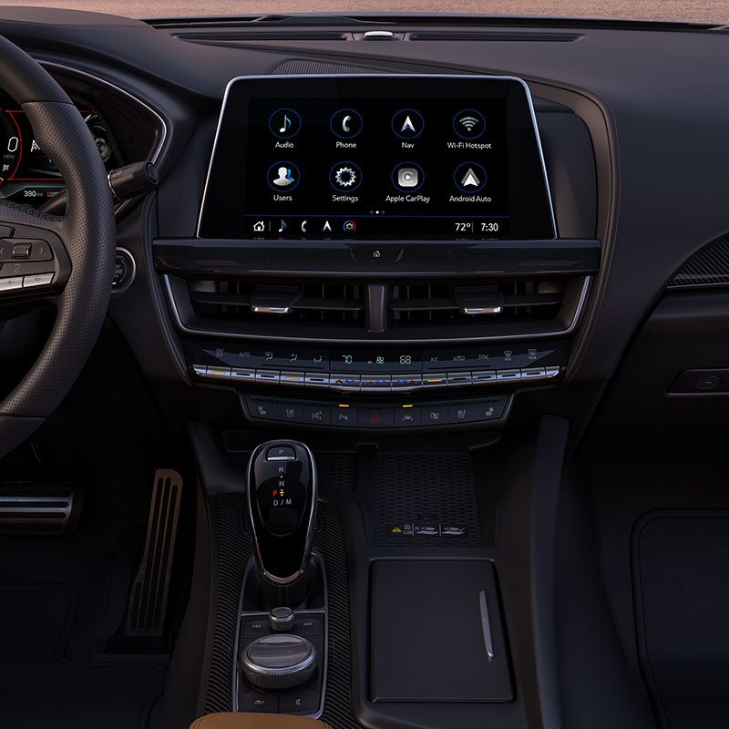 Système d’infodivertissement de la Cadillac CT5 2023.
