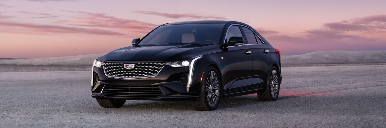 Rear view scenic shot of the 2024 Cadillac CT4.