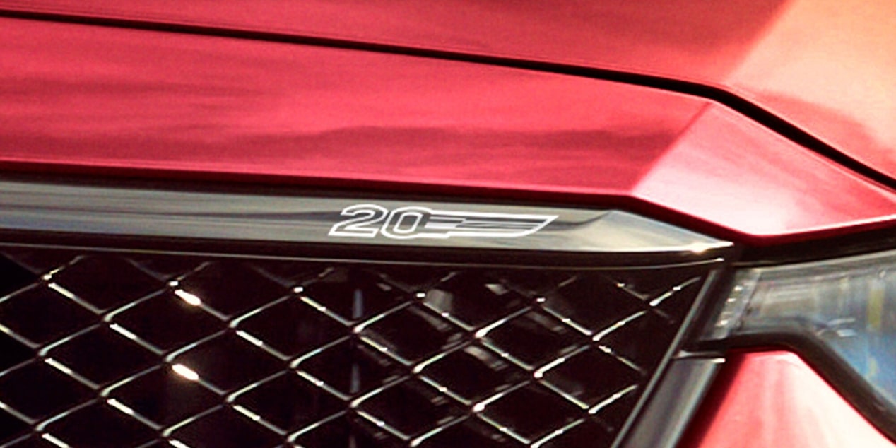 Vue rapprochée de la calandre de la Cadillac CT5-V 2024.