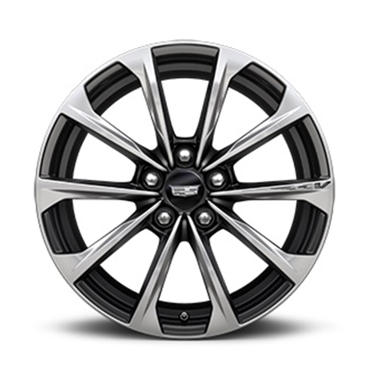 Roue en aluminium au fini poli/androïde foncé lustré de la Cadillac CT5-V 2024.