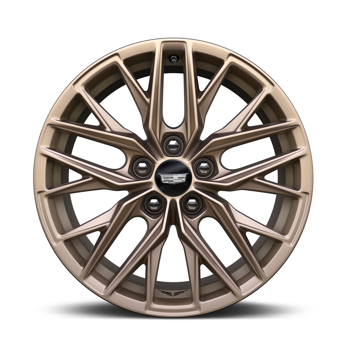 Roue en aluminium au fini bronze techno de la Cadillac CT5-V 2024.