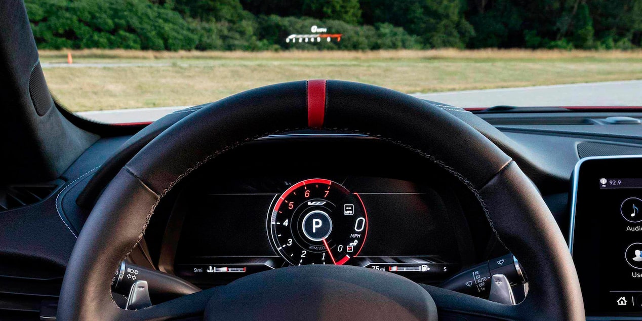 Dispositif de visualisation tête haute de la Cadillac CT5-V 2024.