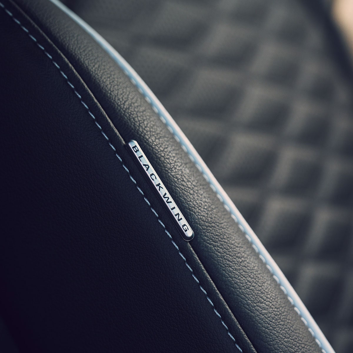 Close up view of the leather seats on the 2026 Cadillac CT4-V luxury sports sedan.