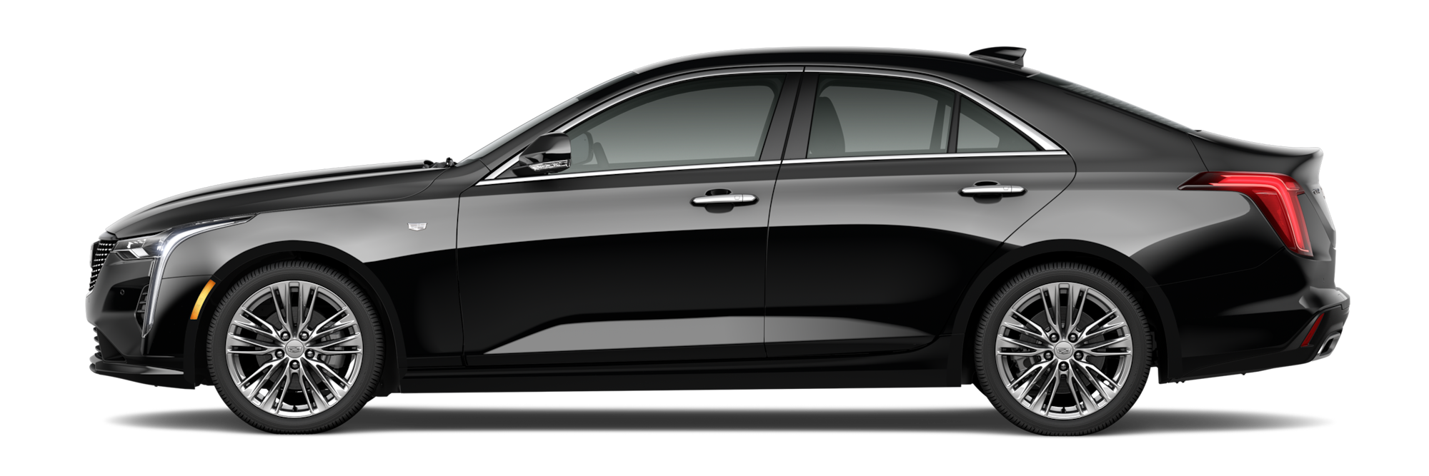 Side view of the 2026 Cadillac CT4 luxury sedan.