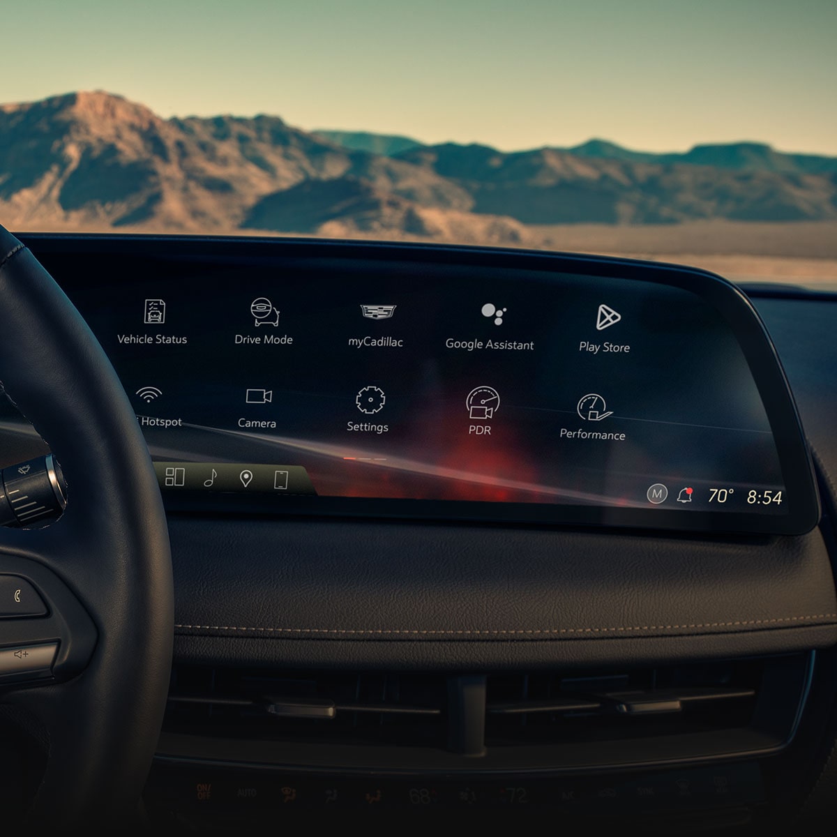 Système d’infodivertissement de la Cadillac CT5-V 2026.