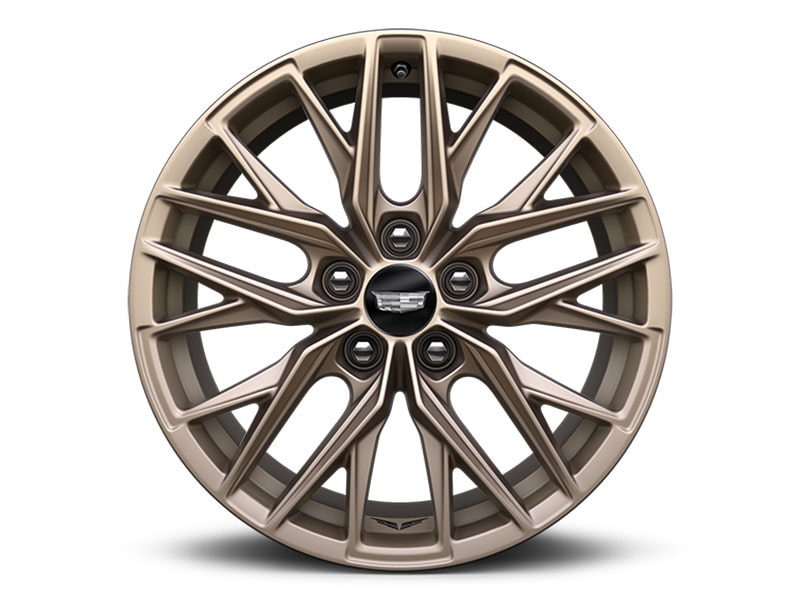 Roue au fini bronze techno de la Cadillac CT5-V Blackwing 2026.