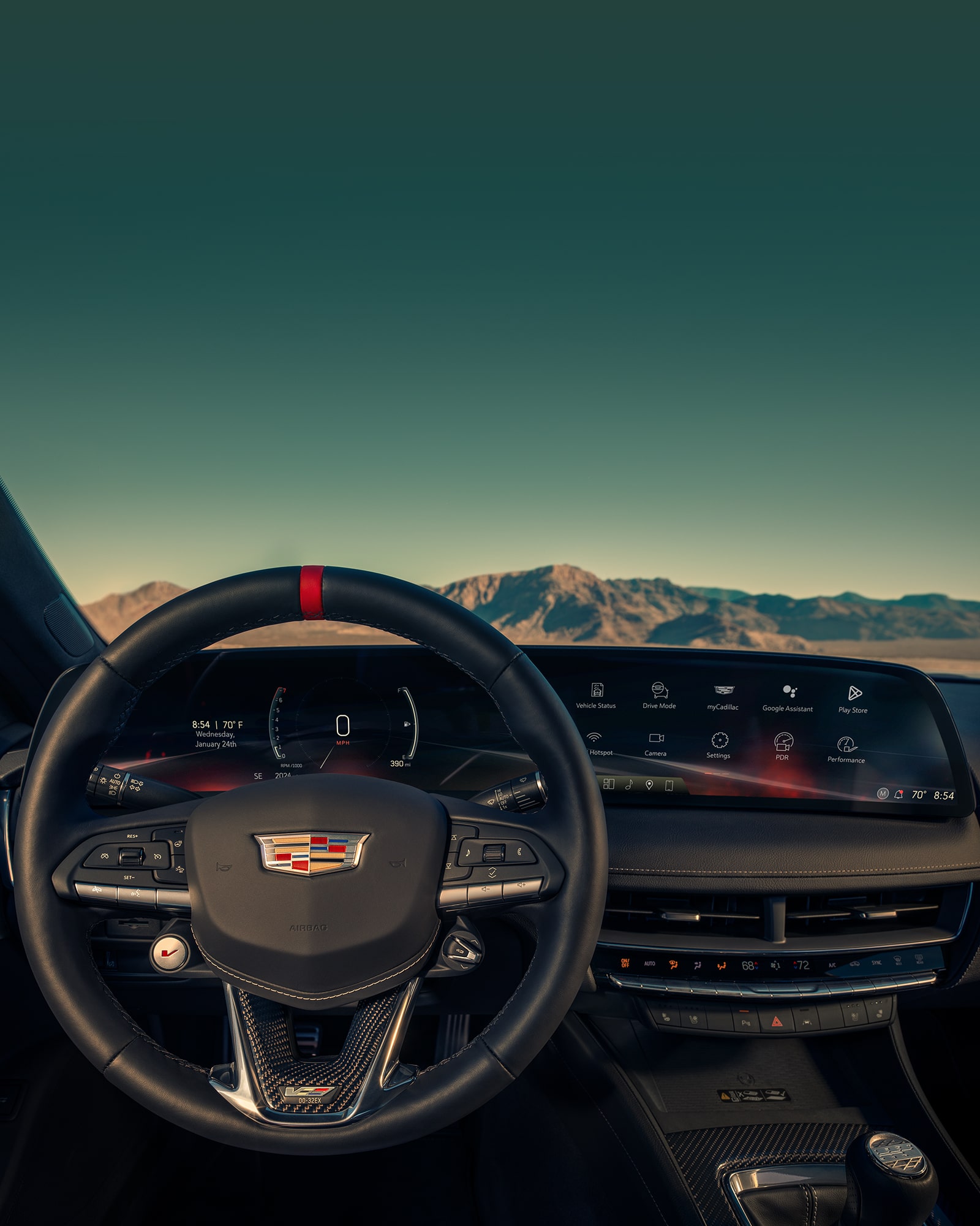 2026 Cadillac CT5-V steering wheel.