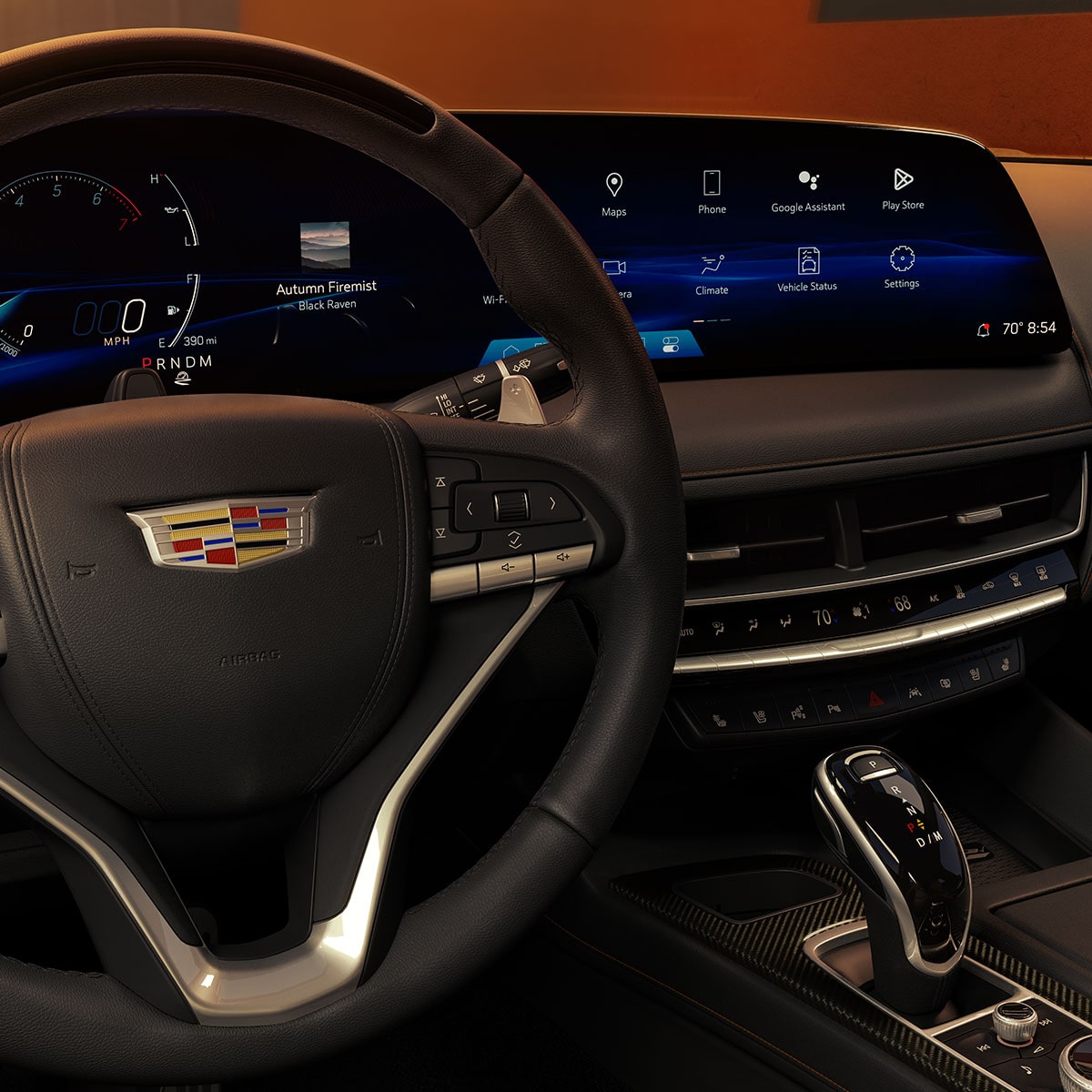 Steering wheel of the 2026 Cadillac CT5.