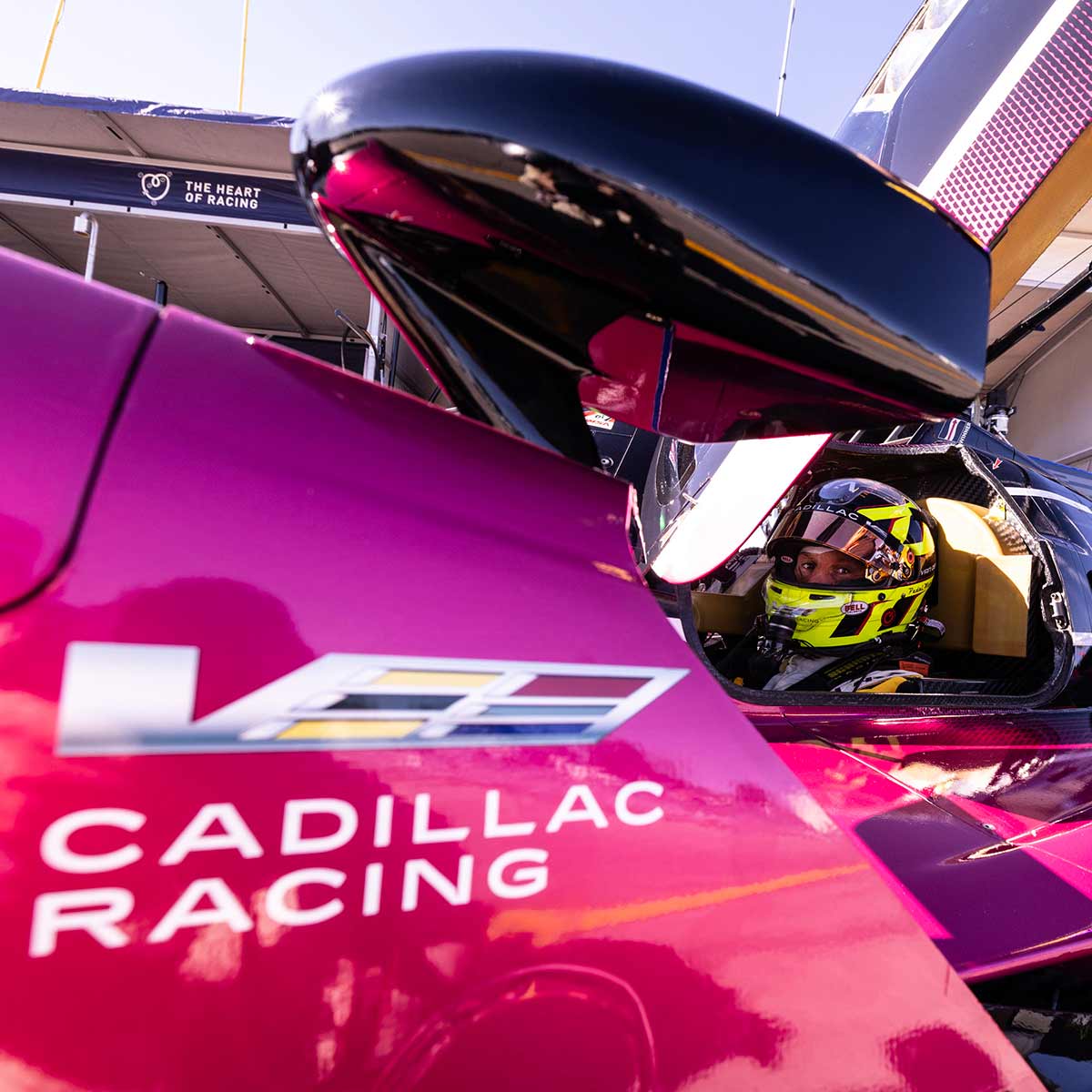 The Cadillac Racing V-Series.R leading the pack.
