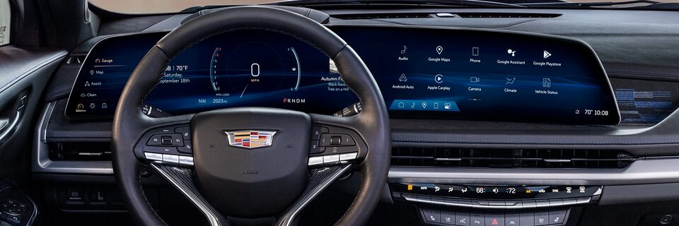 2024 Cadillac XT4 interior dashboard.