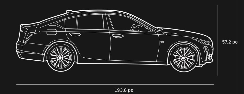 Berline de luxe Cadillac CT5 2020 — Schéma.