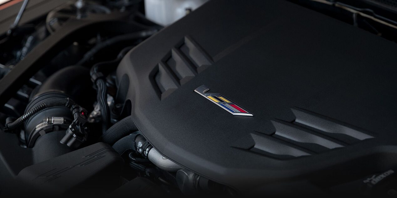 Moteur de la Cadillac CT4-V 2024.