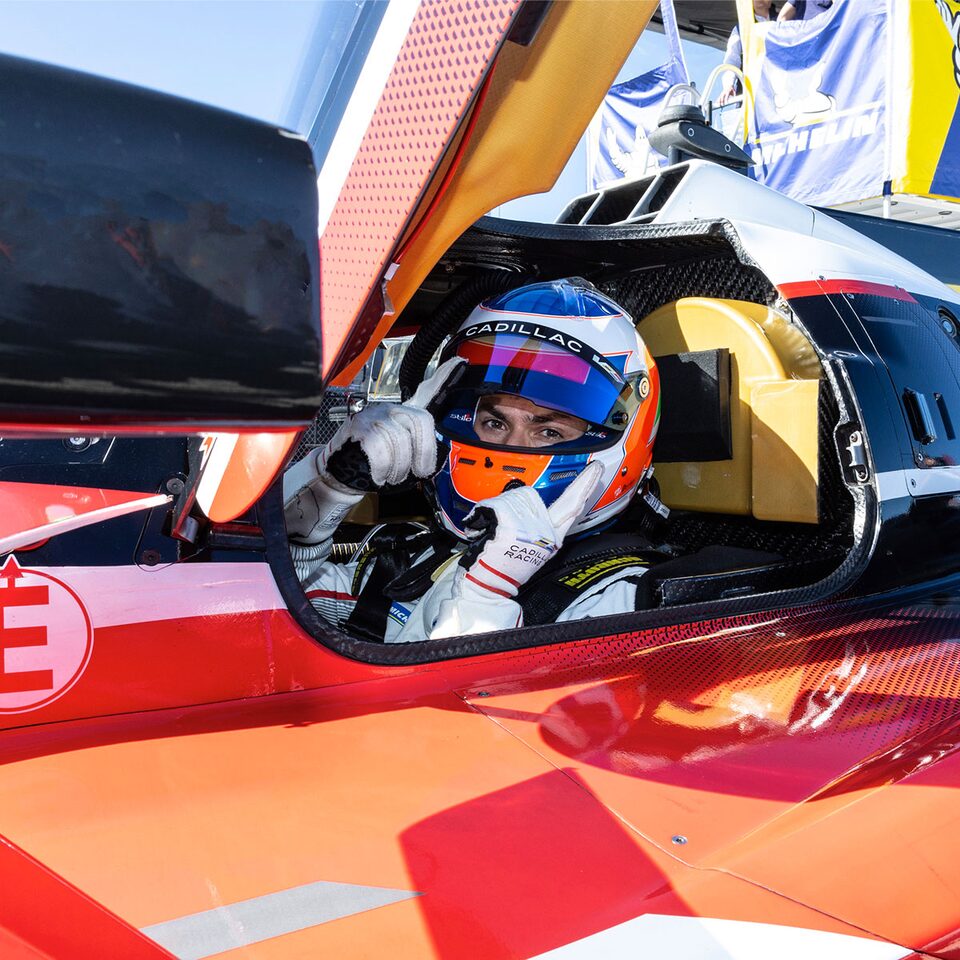 Pilote de course Cadillac.