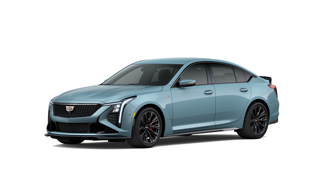 A Side Profile of the Drift Metallic 2026 Cadillac CT5 Blackwing