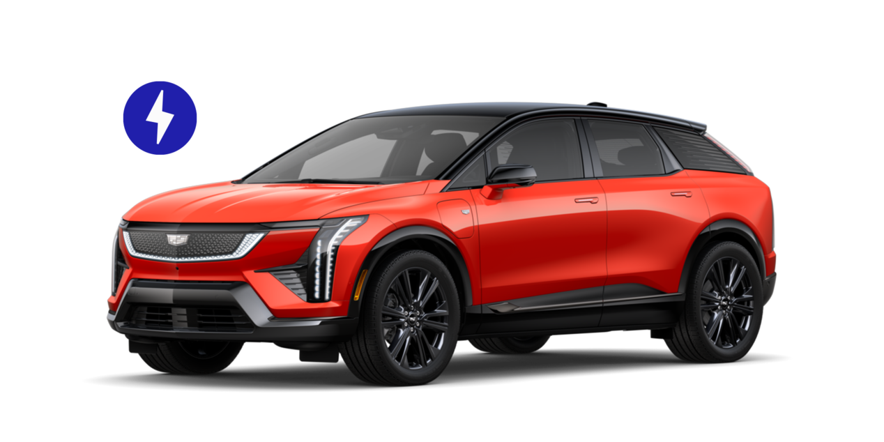 A Side Profile of the Orange 2026 Cadillac OPTIQ