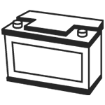 Drawing of a Car Battery
