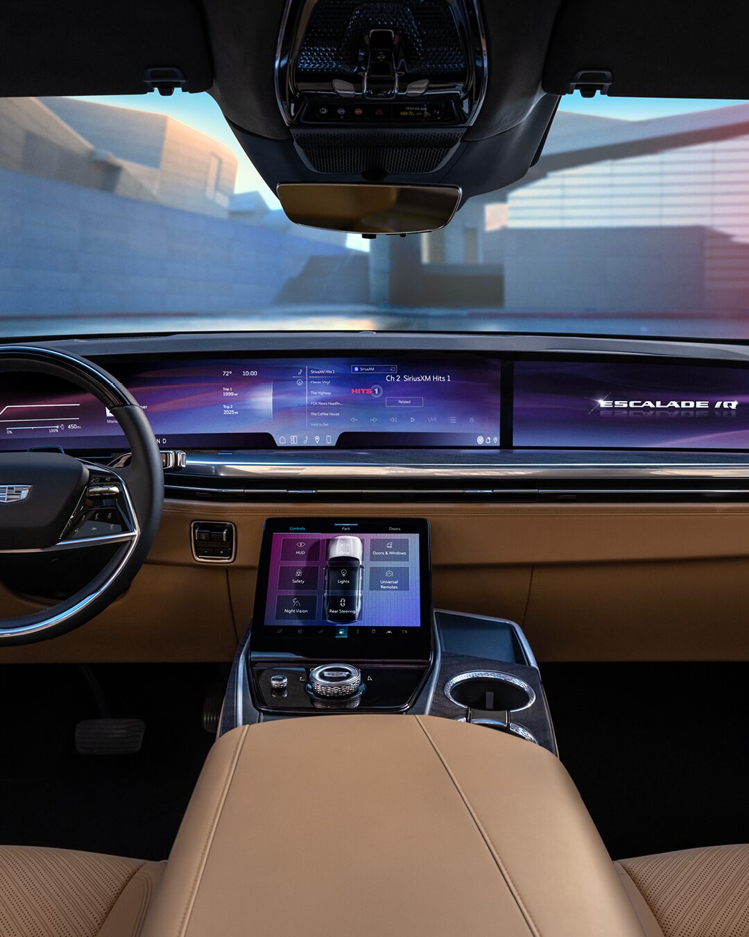 The ESCALADE IQ Infotainment Display Screen and Middle Console Control Center