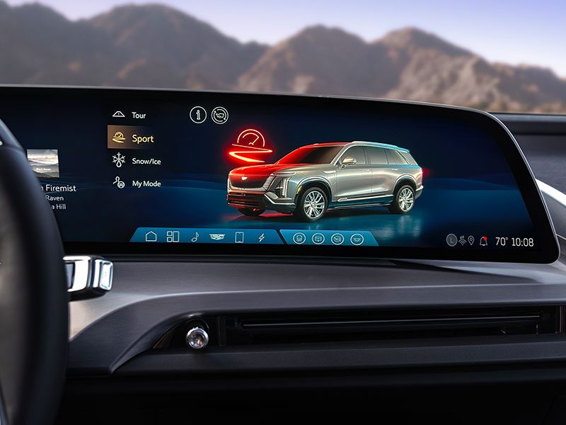 The Different Driver Modes Displayed on the VISTIQ Infotainment System