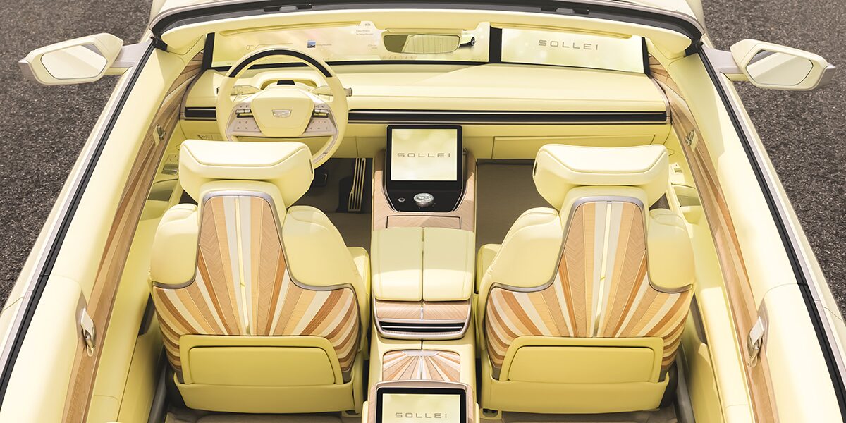 Top View of the Cadillac Sollei Concept Vehicle Interior