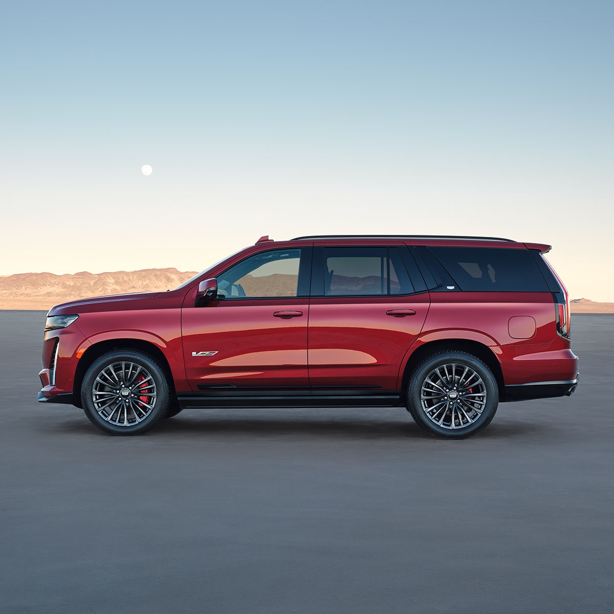 Left profile view of the 2024 Escalade-V.