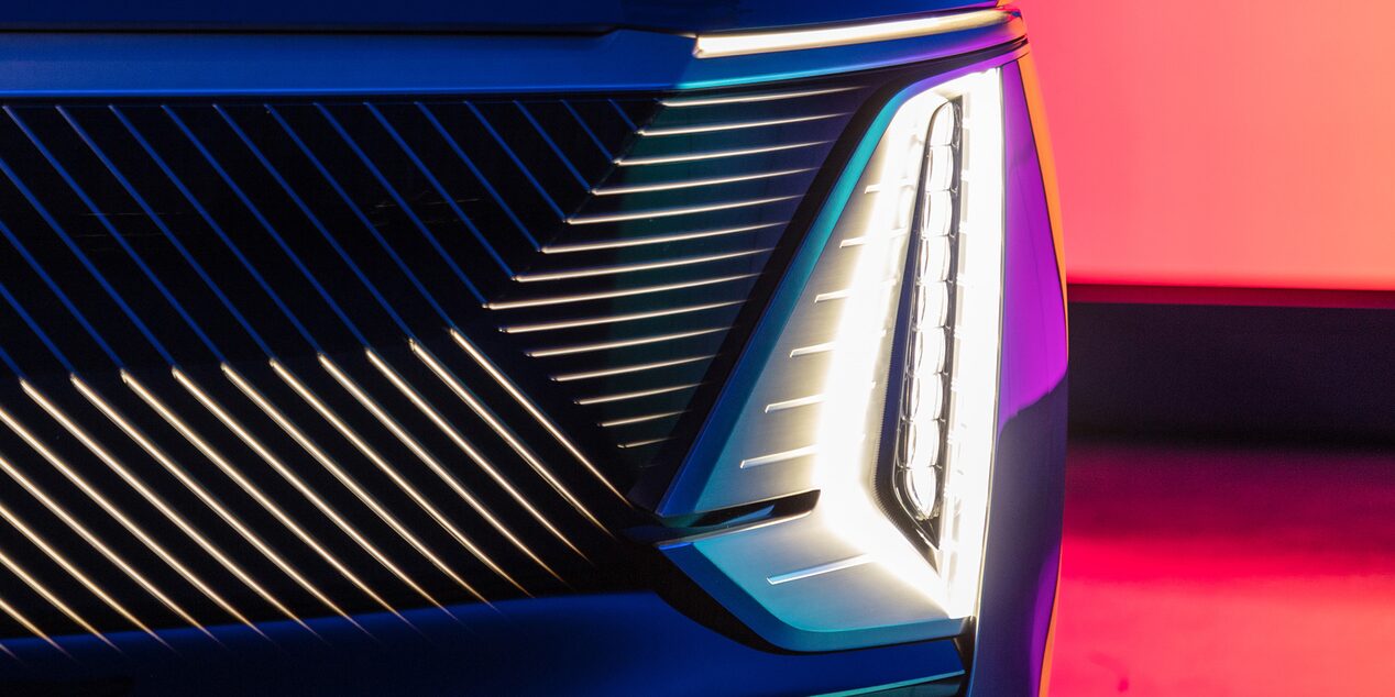 Close-Up Of Cadillac CELESTIQ Head Light And Grille
