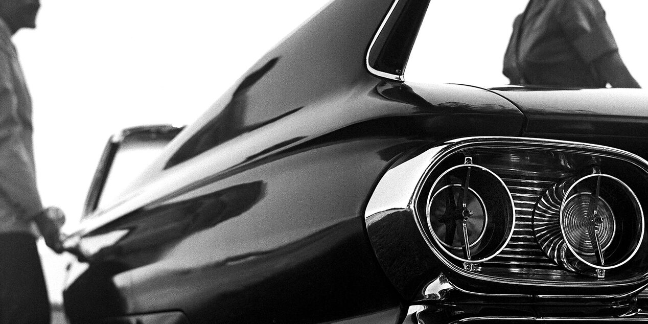 Close-Up Of Rear Tail Light On A Classic Cadillac