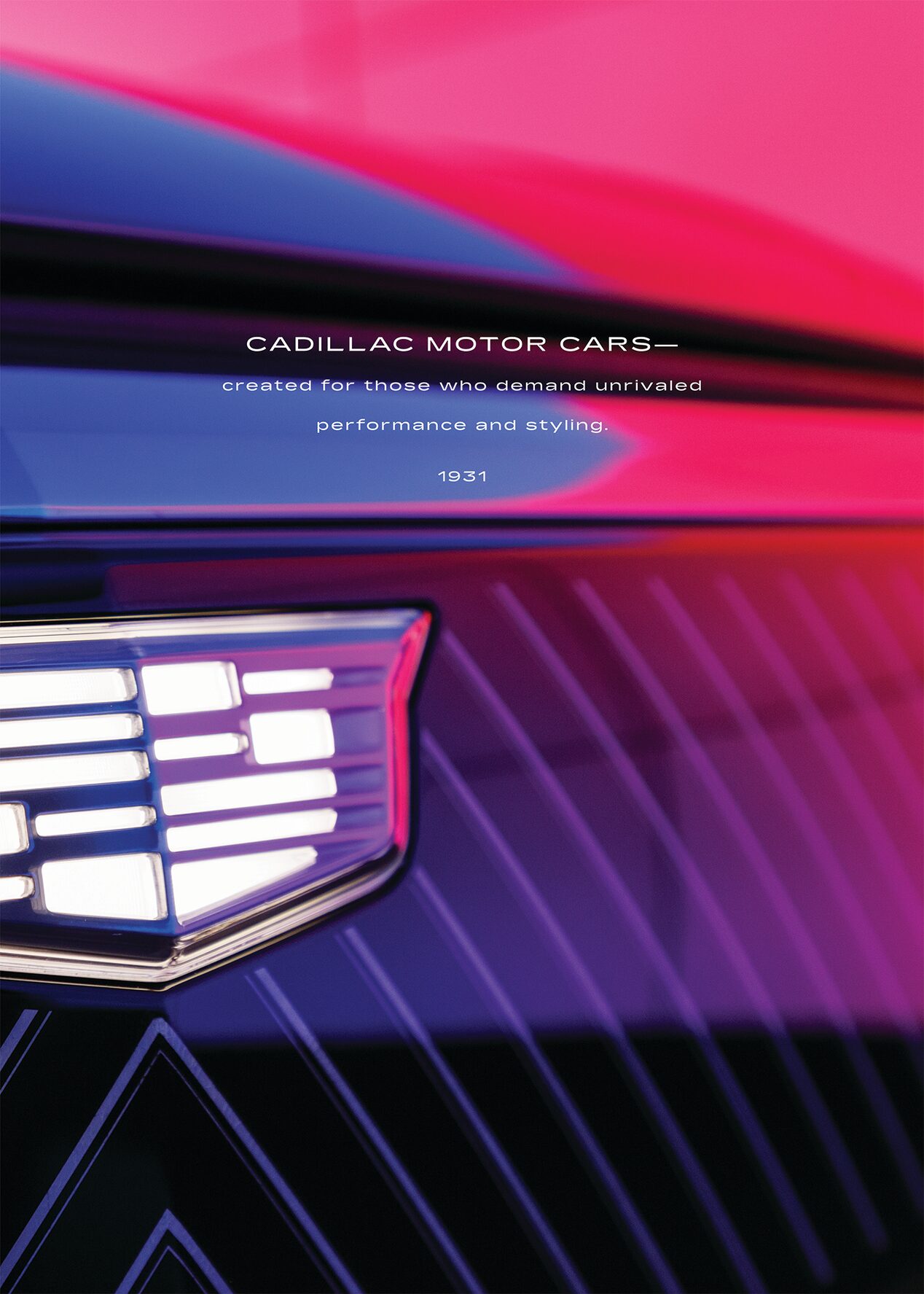 Close-Up Of Cadillac Badging On Side Of CELESTIQ With Red Lighting