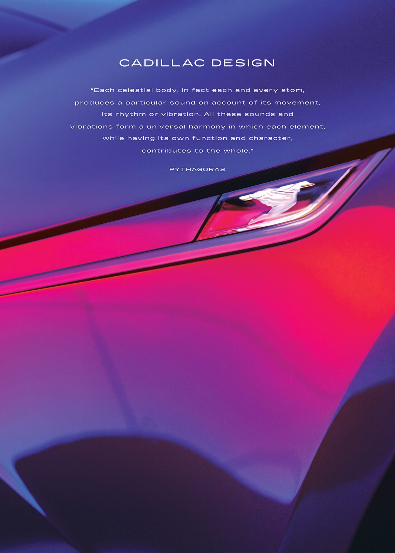 Close-Up Of Front Grille And Logo On The Cadillac CELESTIQ With Red Light Overlay